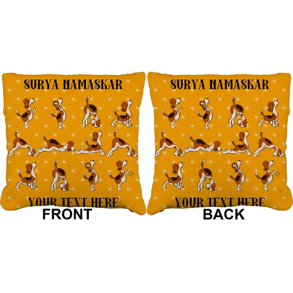 Yoga Dogs Sun Salutations Burlap Pillow Approval