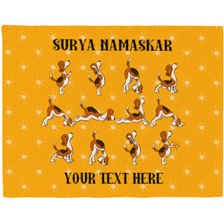 Yoga Dogs Sun Salutations Woven Fabric Placemat - Twill w/ Name or Text