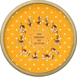 Yoga Dogs Sun Salutations Cabinet Knob - Gold