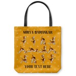 Yoga Dogs Sun Salutations Canvas Tote Bag - Large - 18"x18" (Personalized)