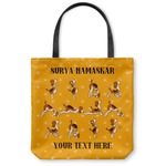 Yoga Dogs Sun Salutations Canvas Tote Bag - Small - 13"x13" (Personalized)