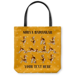 Yoga Dogs Sun Salutations Canvas Tote Bag (Personalized)