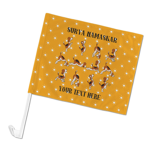 Custom Yoga Dogs Sun Salutations Car Flag (Personalized)