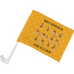 Yoga Dogs Sun Salutations Car Flag - Small w/ Name or Text