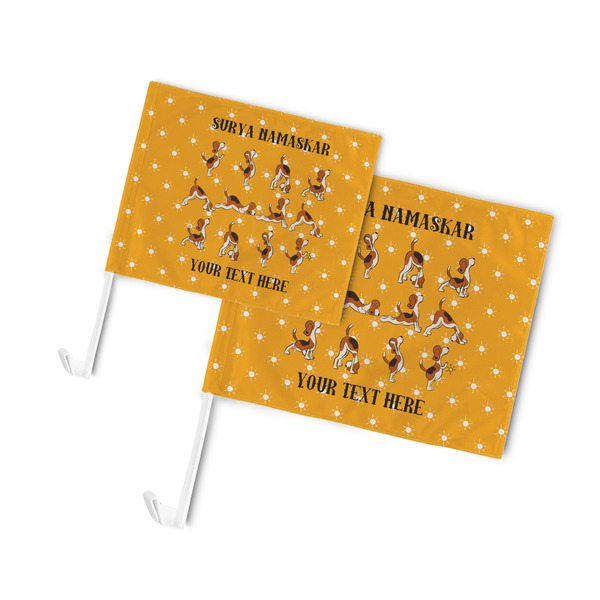 Yoga Dogs Sun Salutations Car Flags - PARENT MAIN (both sizes)