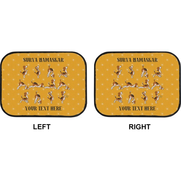 Yoga Dogs Sun Salutations Car Floor Mats (Back Seat) (Approval)