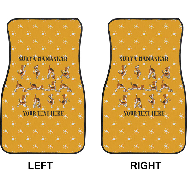 Yoga Dogs Sun Salutations Car Mat Front - Approval