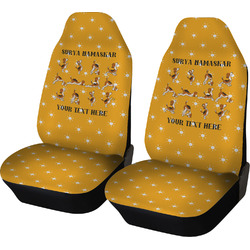 Yoga Dogs Sun Salutations Car Seat Covers (Set of Two) (Personalized)