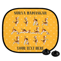 Yoga Dogs Sun Salutations Car Side Window Sun Shade (Personalized)