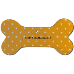 Yoga Dogs Sun Salutations Ceramic Dog Ornament - Front w/ Name or Text