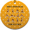 Yoga Dogs Sun Salutations Round Ceramic Ornament w/ Name or Text