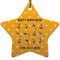 Yoga Dogs Sun Salutations Ceramic Flat Ornament - Star (Front)