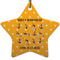 Yoga Dogs Sun Salutations Star Ceramic Ornament w/ Name or Text