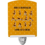 Yoga Dogs Sun Salutations Ceramic Night Light (Personalized)