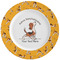 Yoga Dogs Sun Salutations Ceramic Dinner Plates (Set of 4) (Personalized)
