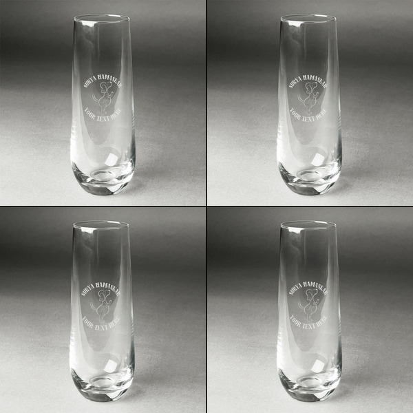 Yoga Dogs Sun Salutations Champagne Flute - Set of 4 - Approval