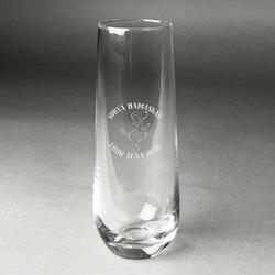 Yoga Dogs Sun Salutations Champagne Flute - Stemless Engraved (Personalized)