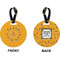 Yoga Dogs Sun Salutations Circle Luggage Tag (Front + Back)