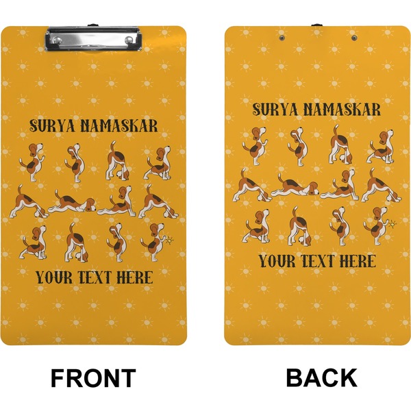 Yoga Dogs Sun Salutations Clipboard (Legal) (Front + Back)