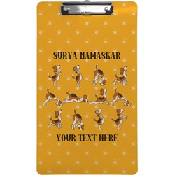 Yoga Dogs Sun Salutations Clipboard (Legal Size) (Personalized)