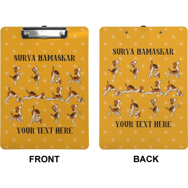 Yoga Dogs Sun Salutations Clipboard (Letter) (Front + Back)