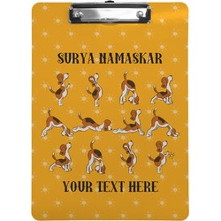 Yoga Dogs Sun Salutations Clipboard (Letter Size) (Personalized)