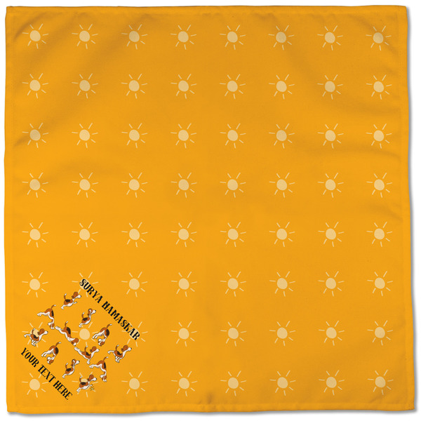 Yoga Dogs Sun Salutations Cloth Napkins - Personalized Dinner (Full Open)