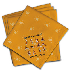 Yoga Dogs Sun Salutations Cloth Napkins (Set of 4) (Personalized)