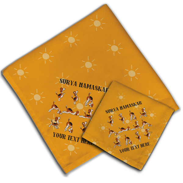 Yoga Dogs Sun Salutations Cloth Napkins - Personalized Lunch & Dinner (PARENT MAIN)