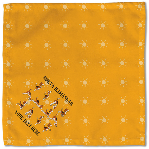 Yoga Dogs Sun Salutations Cloth Napkins - Personalized Lunch (Single Full Open)