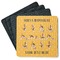 Yoga Dogs Sun Salutations Square Rubber Backed Coasters - Set of 4 (Personalized)
