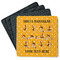 Yoga Dogs Sun Salutations Square Rubber Backed Coasters - Set of 4 (Personalized)