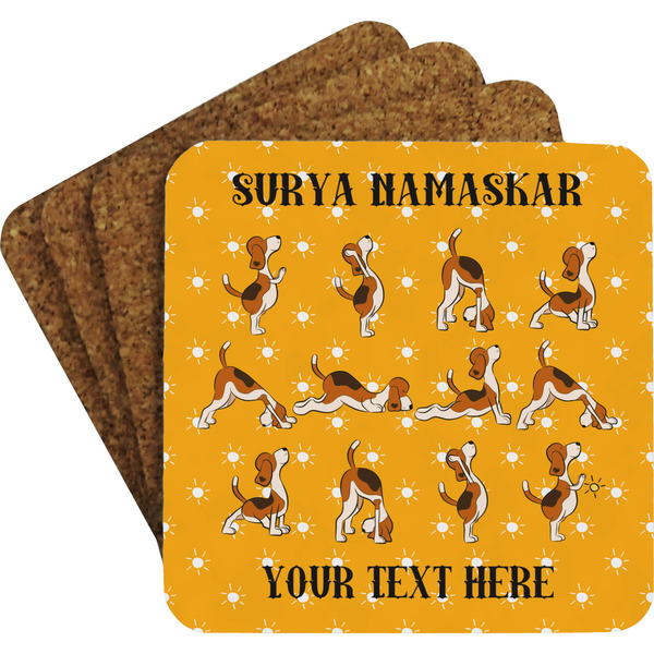 Yoga Dogs Sun Salutations Coaster Set (Personalized)