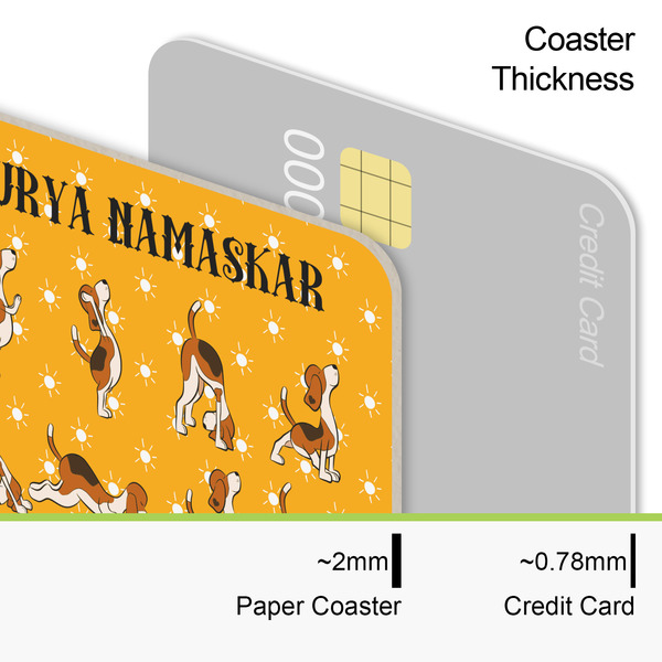 Yoga Dogs Sun Salutations Coaster Thickness