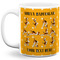 Yoga Dogs Sun Salutations 11 Oz Coffee Mug - White (Personalized)
