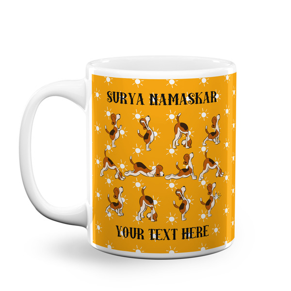 Custom Yoga Dogs Sun Salutations Coffee Mug (Personalized)