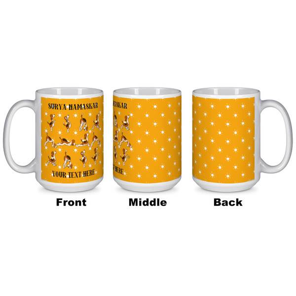 Yoga Dogs Sun Salutations Coffee Mug - 15 oz - White APPROVAL