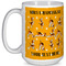 Yoga Dogs Sun Salutations 15 Oz Coffee Mug - White (Personalized)