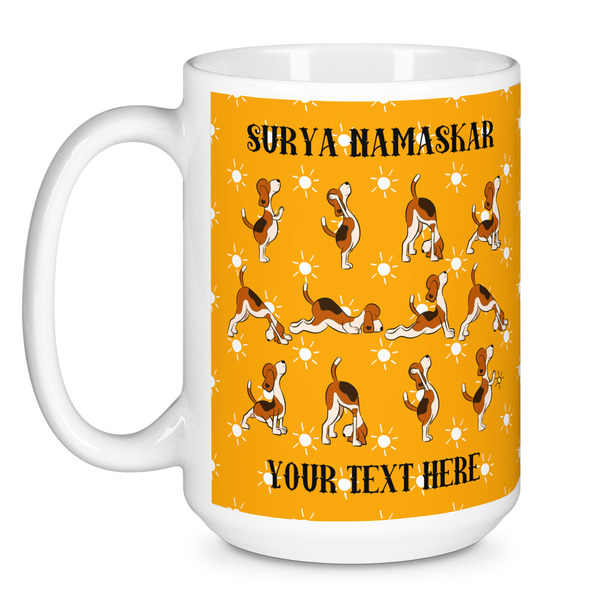 Yoga Dogs Sun Salutations Coffee Mug - 15 oz - White