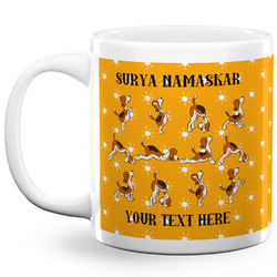 Yoga Dogs Sun Salutations 20 Oz Coffee Mug - White (Personalized)