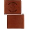 Yoga Dogs Sun Salutations Cognac Leatherette Bifold Wallets - Front and Back Single Sided - Apvl