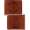 Yoga Dogs Sun Salutations Cognac Leatherette Bifold Wallets - Front and Back