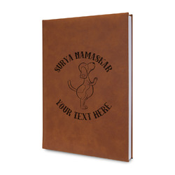 Yoga Dogs Sun Salutations Leatherette Journal (Personalized)