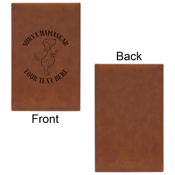 Yoga Dogs Sun Salutations Cognac Leatherette Journal - Single Sided - Apvl