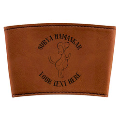Yoga Dogs Sun Salutations Leatherette Cup Sleeve (Personalized)