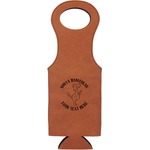 Yoga Dogs Sun Salutations Leatherette Wine Tote (Personalized)