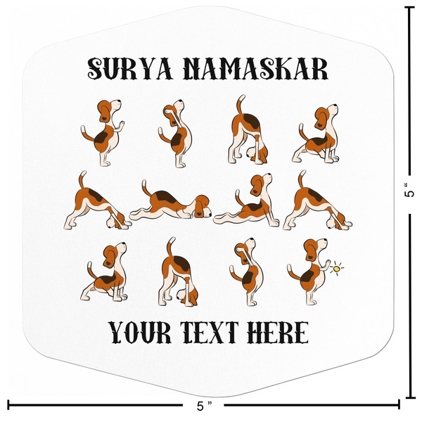 Yoga Dogs Sun Salutations Custom Shape Iron On Patches - L - APPROVAL