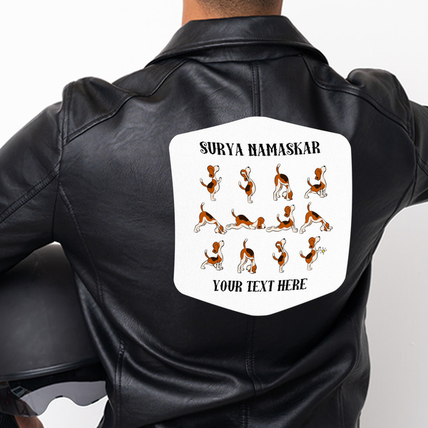 Yoga Dogs Sun Salutations Custom Shape Iron On Patches - XXXL - APPROVAL