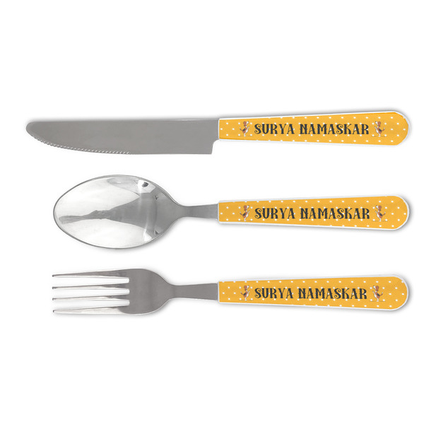 Custom Yoga Dogs Sun Salutations Cutlery Set (Personalized)