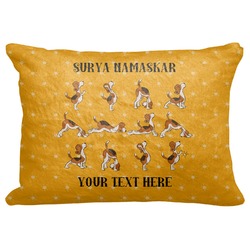Yoga Dogs Sun Salutations Decorative Baby Pillowcase - 16"x12" (Personalized)